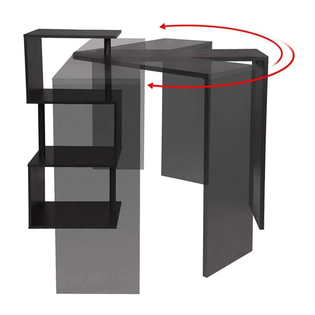 Tavolo da bar in MDF nero 100 cm 19_0000432