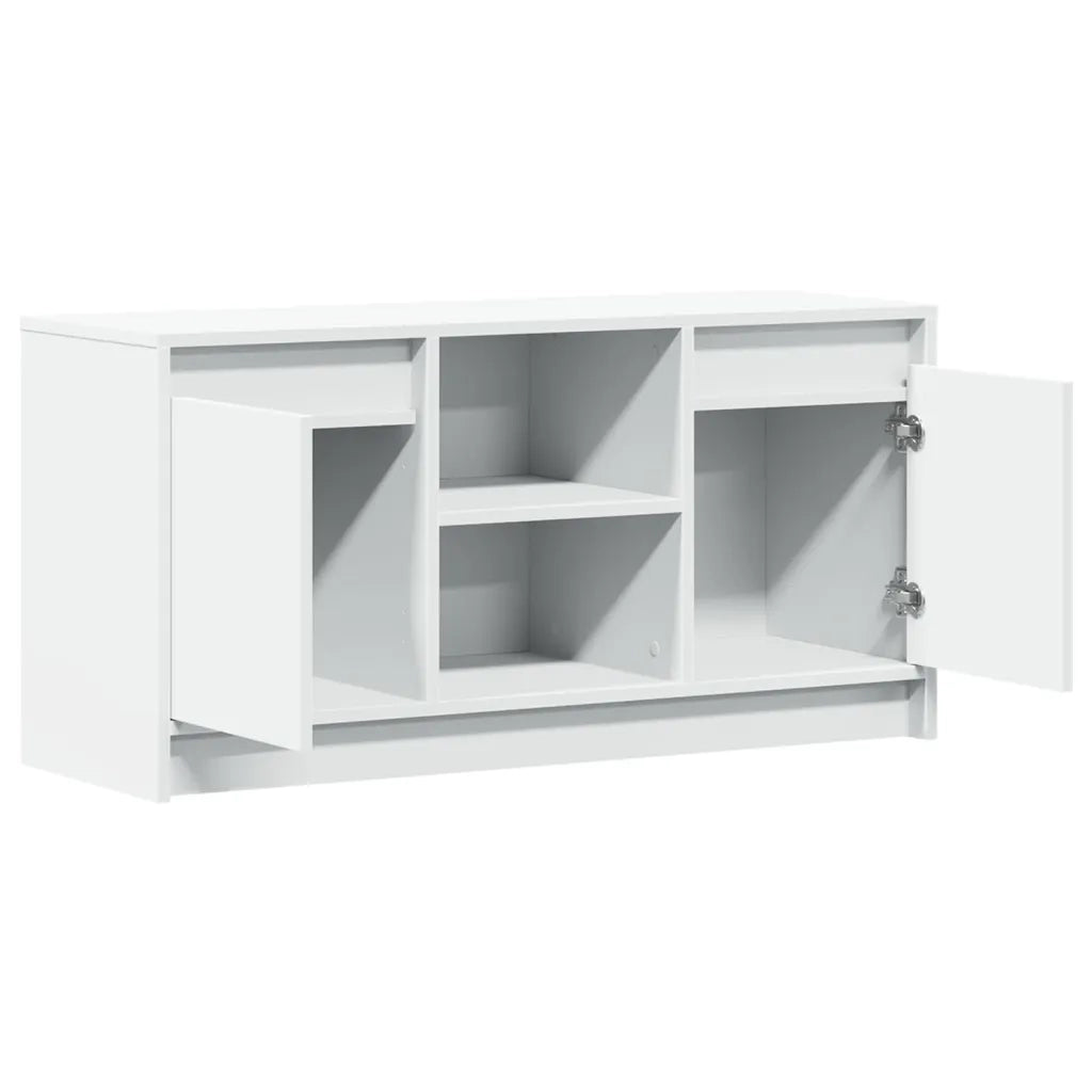 Mobile TV | Armadietto TV | Mobile Porta TV con LED Bianco 100x34x50 cm in Truciolato