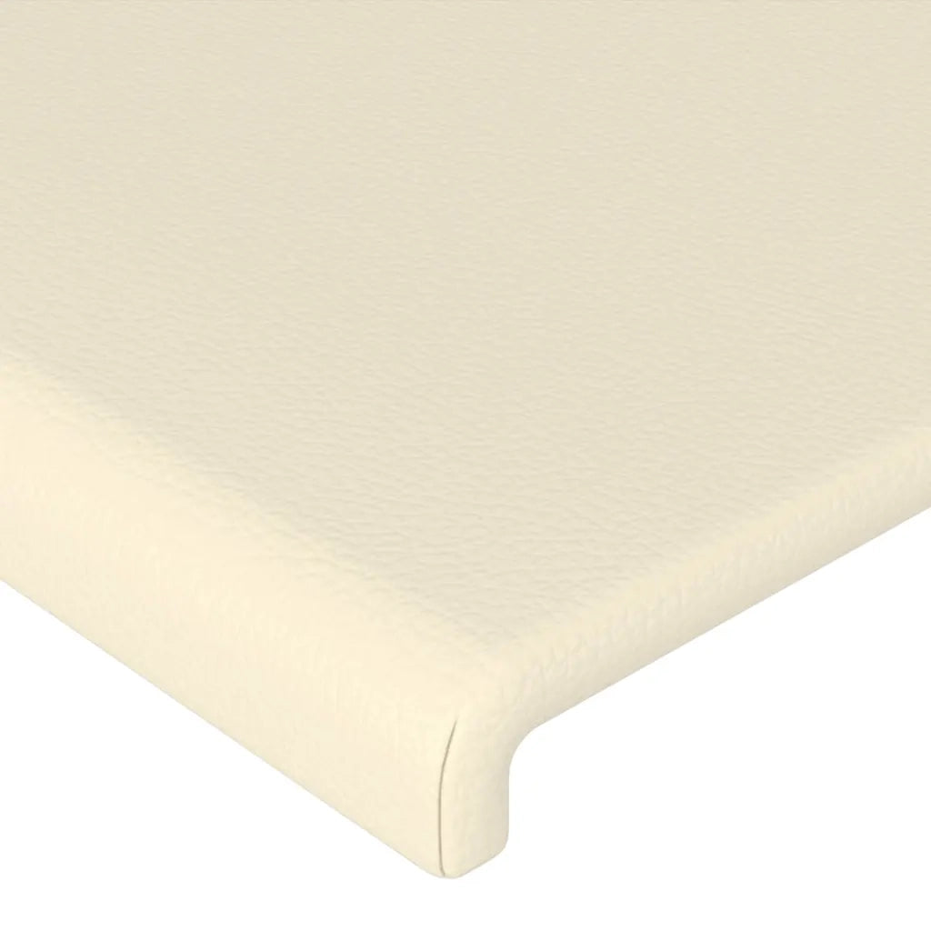 Testiera | Testata Crema a LED 200x5x78/88 cm in Similpelle