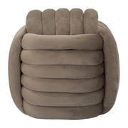 Pouf Gomitolo 4, Grigio, Cotone, 45x45x45 cm