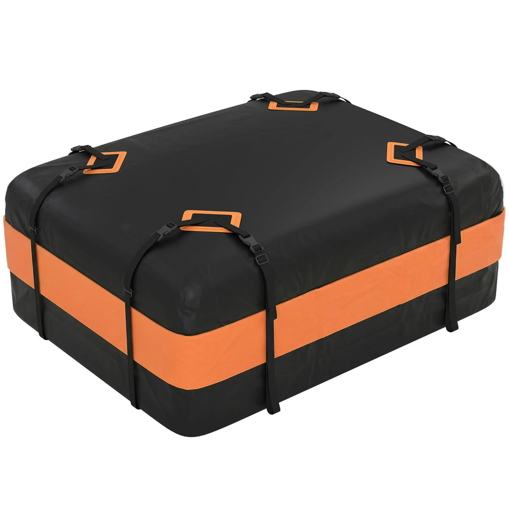 Portabagagli da Tetto Impermeabile 112x86x43 cm Capacità 425 L in Tessuto Oxford Arancione