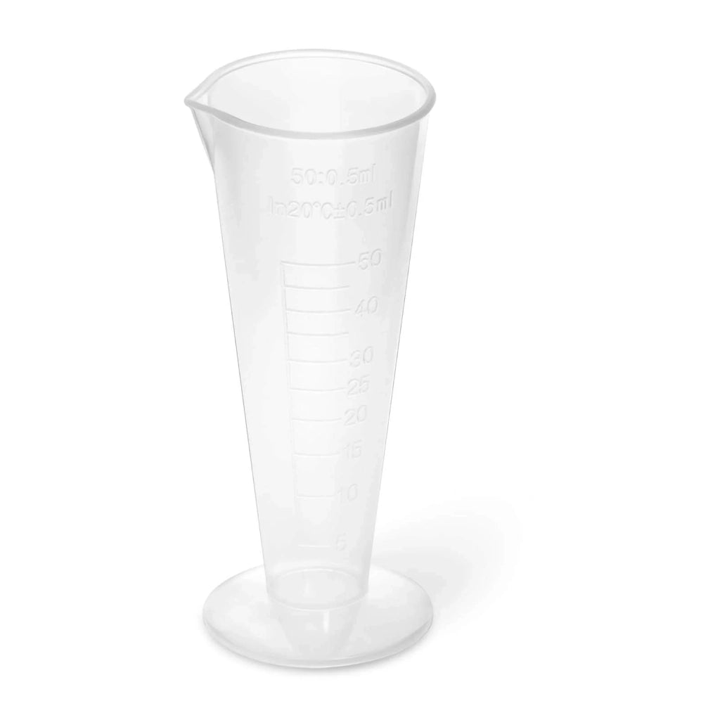 Bicchiere graduato con stelo 10 unità con beccuccio 50 ml 14_0005862
