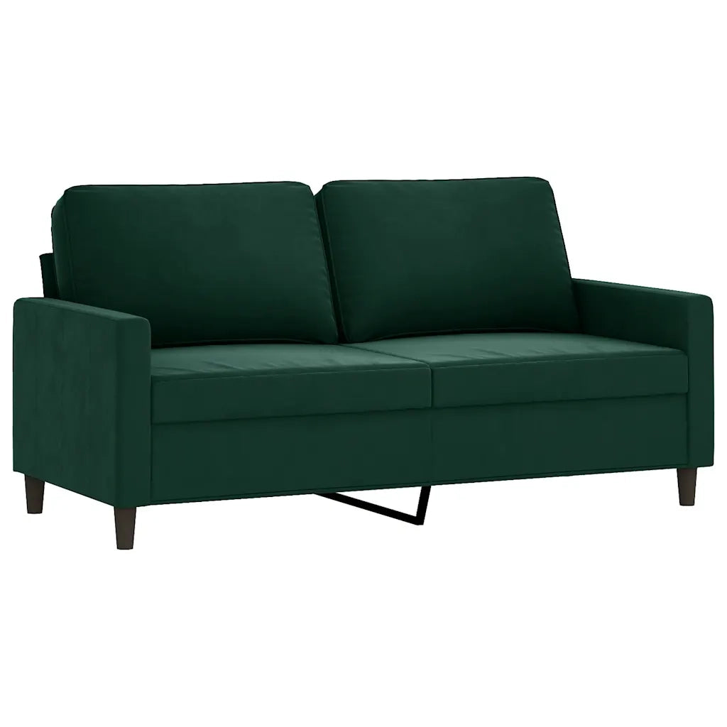 Divano a 2 Posti-Sofa 2 Posti Verde Scuro 140 cm in Velluto 618051