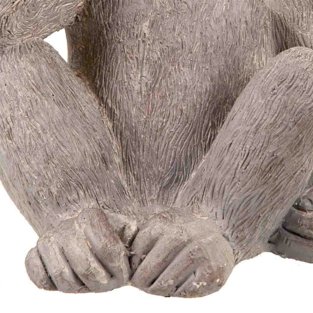 Scimmia decorativa in magnesio grigio 35x26x40h