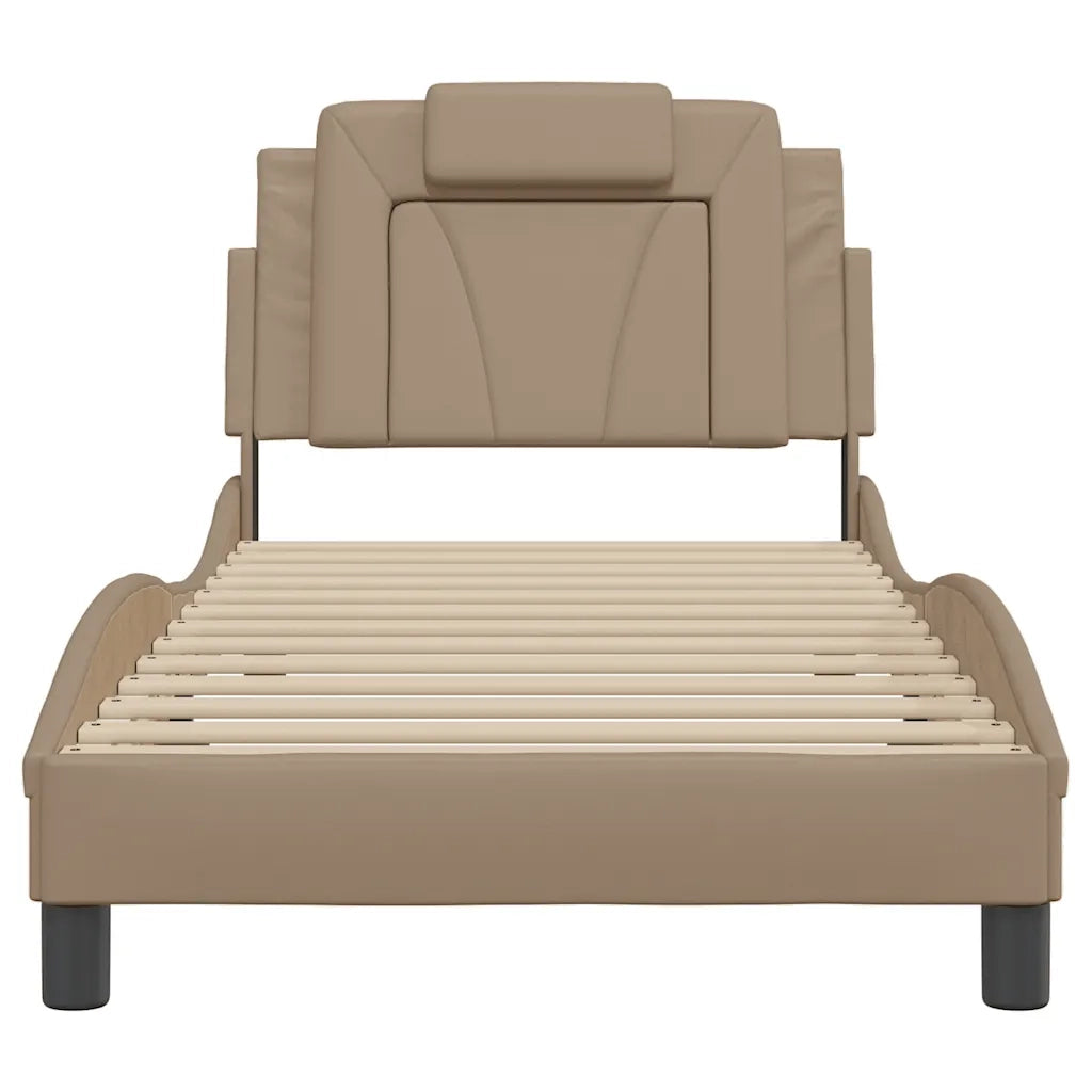 Giroletto Viana senza Materasso Cappuccino 80x200 cm in Similpelle 3208058