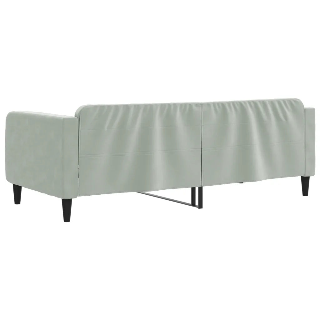 Letto da Giorno Grigio Chiaro 100x190 cm in Velluto 354104