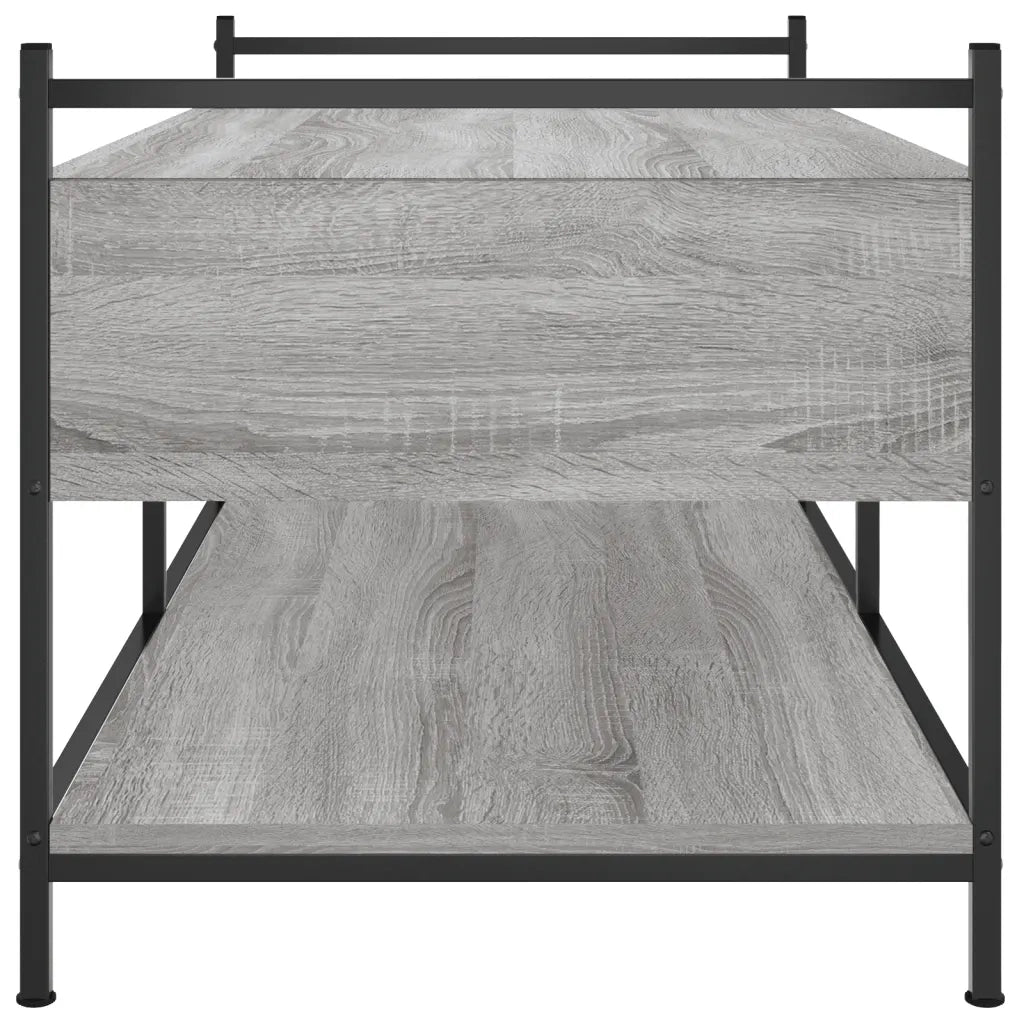 Tavolino da Salotto Grigio Sonoma 99x50x50 cm Legno Multistrato 833963