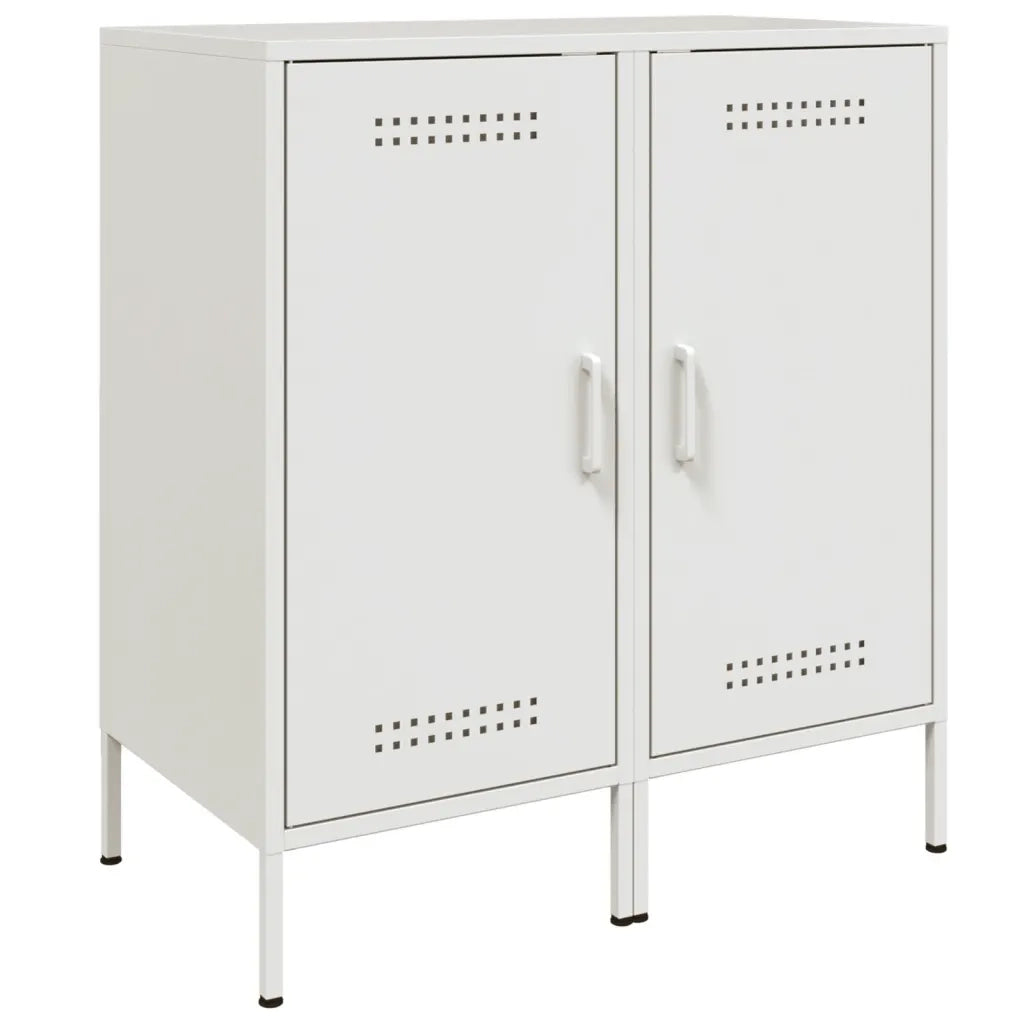 Credenze 2 pz Bianche 36x39x79 cm in Acciaio 843023