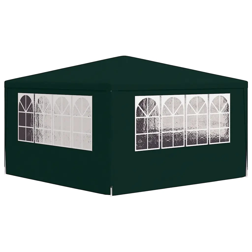 Gazebo | Pergolato Professionale con Pareti 4x4 m Verde 90 g/m2