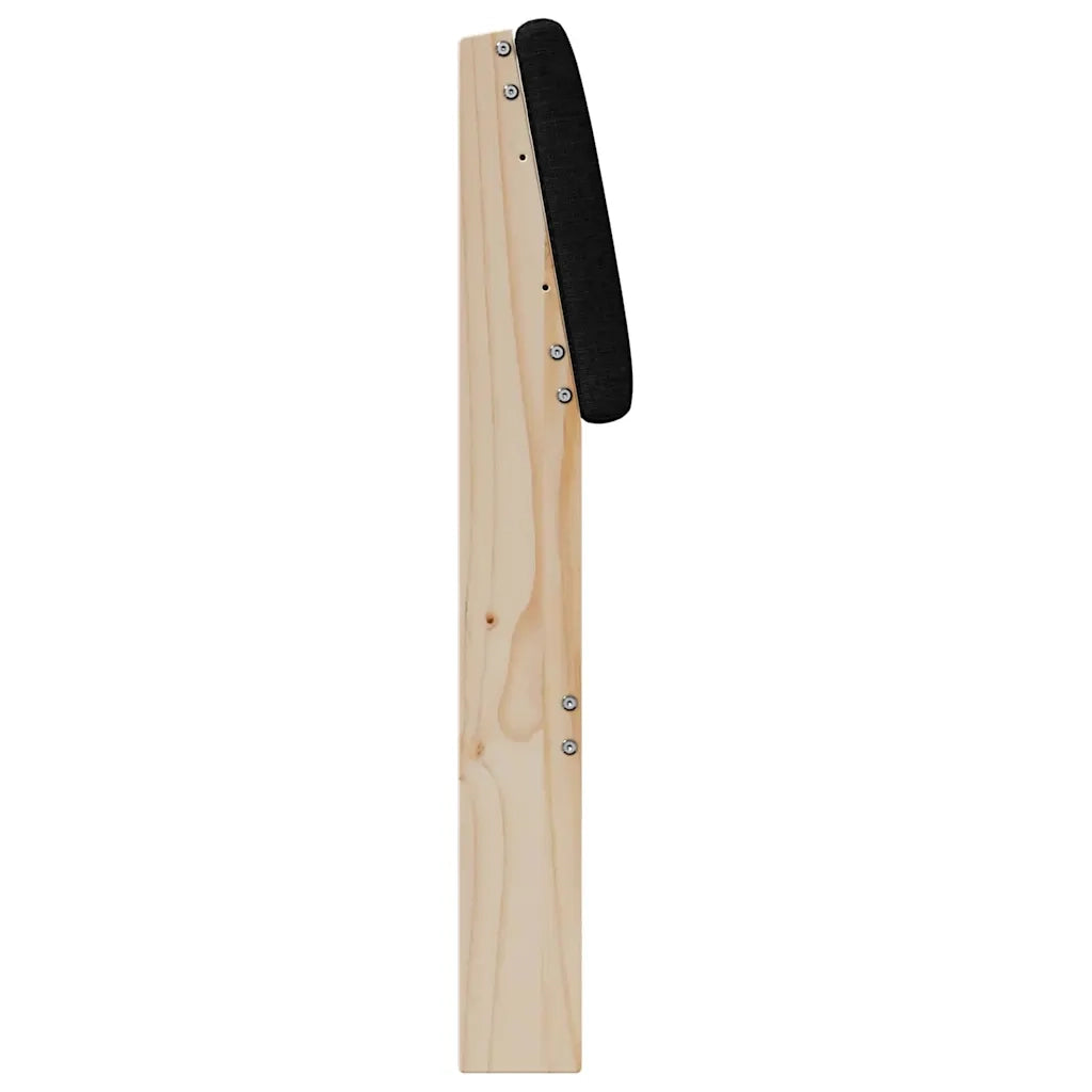 Testiera imbottita-Testiera con Cuscini-Testata Nero 200 cm Pino massello 664328