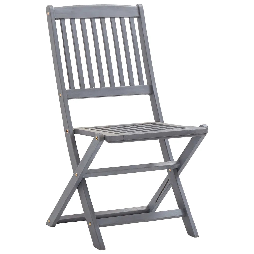 Sedie da Giardino Pieghevoli 2pz con Cuscini in Massello Acacia 3064551