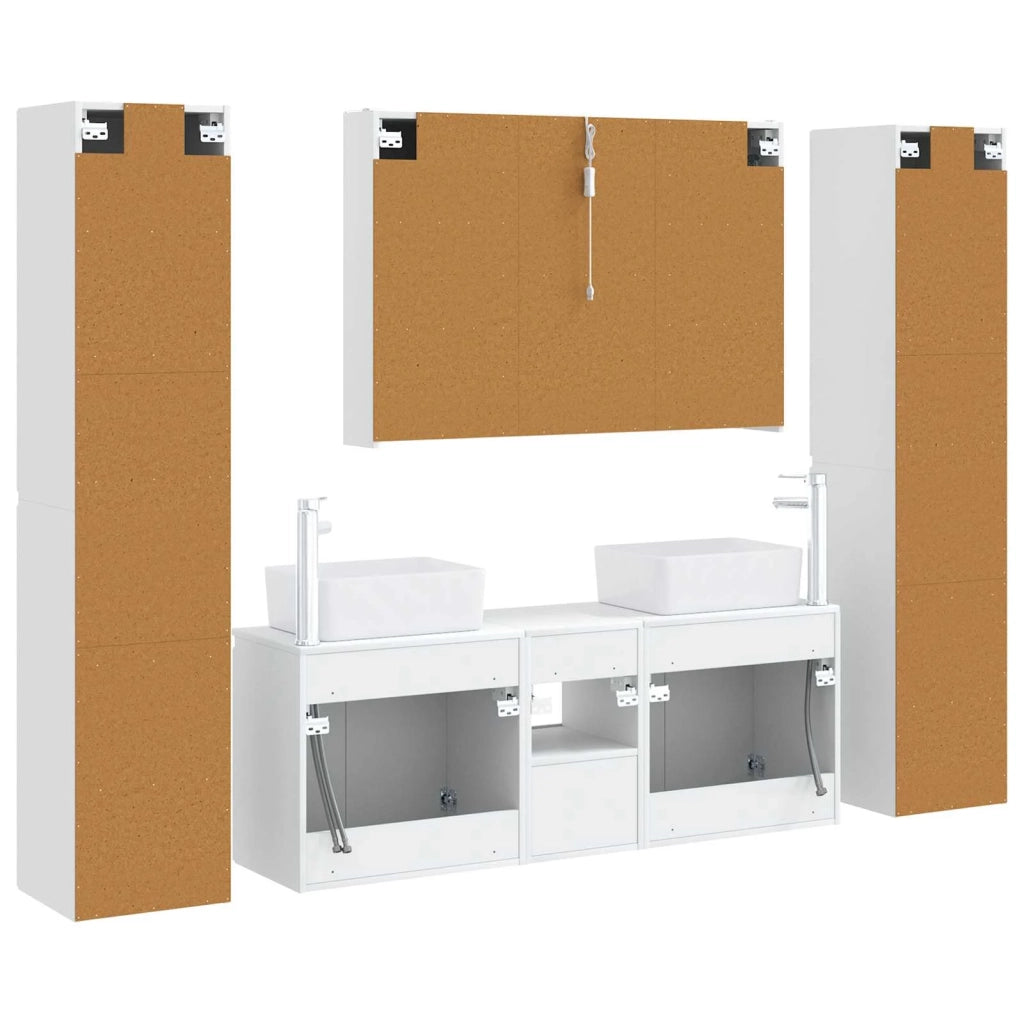 Set di mobili per il bagno 6 pcs Bianco 3407231