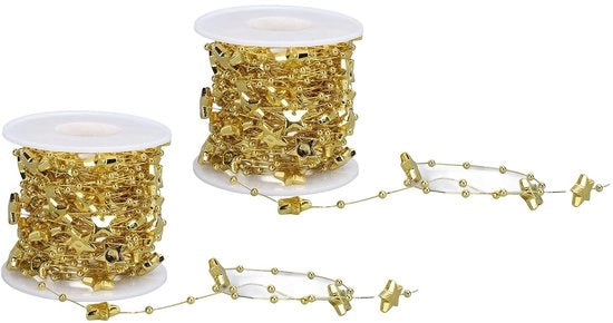 Slinga decorativa a forma di stella con perle - Slinga tagliabile - Decorazione per la casa - Regalo per compleanno o Natale - Progetto elegante - Slinga decorativa