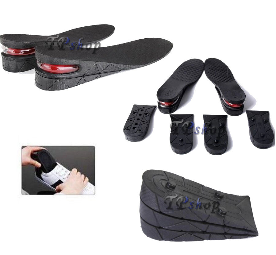 COPPIA SOLETTE ALZATACCO PER SCARPE ALZA TACCO PLANTARE CUSCINO AD ARIA 7 CM