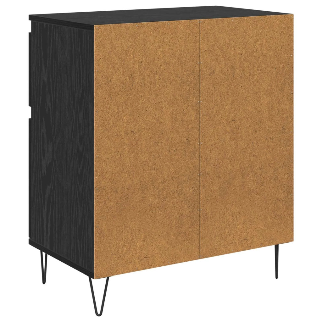 Credenza | Madia | Buffet da pranzo | Armadio da pranzo con cassetto Rovere Nero 60 x 35 x 70 cm