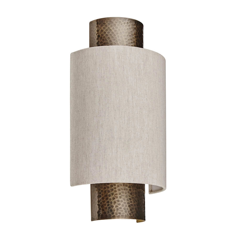 Applique Indara bronzo martellato semicircolare E14 Endon
