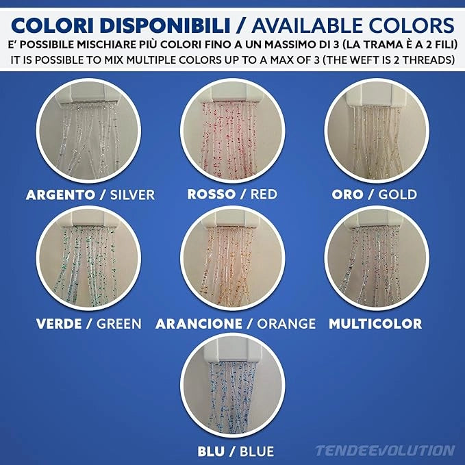 Tenda Antimosche Modello GLIT in PVC, Plastica Verde | Largh. 1m x Alt. 2,40m | Protezione Insetti, Porta, Esterno, Interno