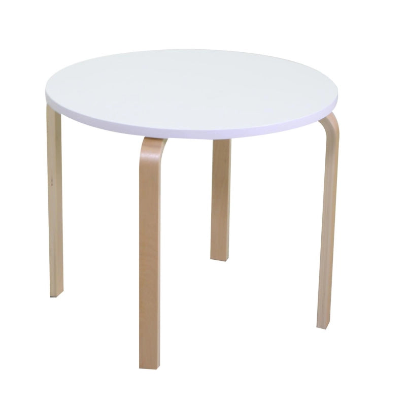Tavolino bimbi legno bianco tondo cm ø60 h50