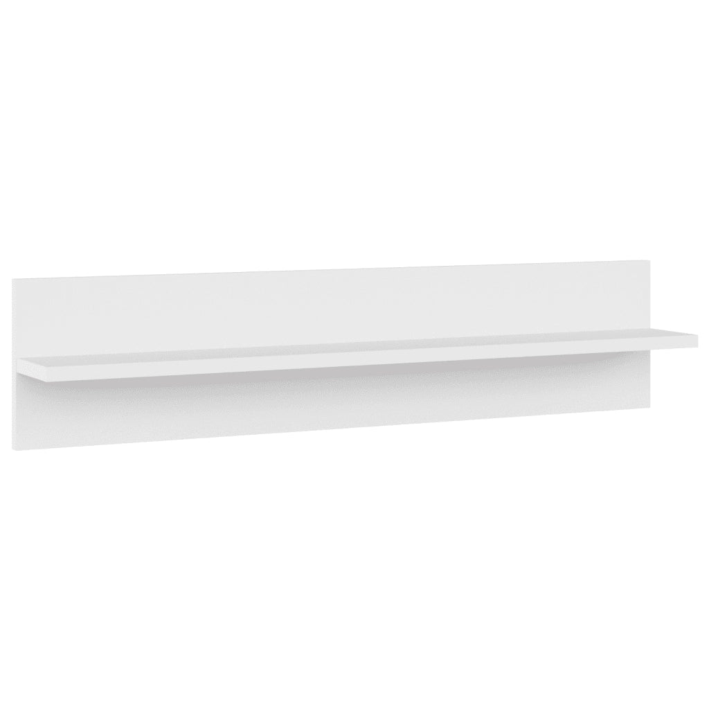 Mensole a Muro 2 pz Bianche 80x11,5x18 cm in Legno Multistrato 807333