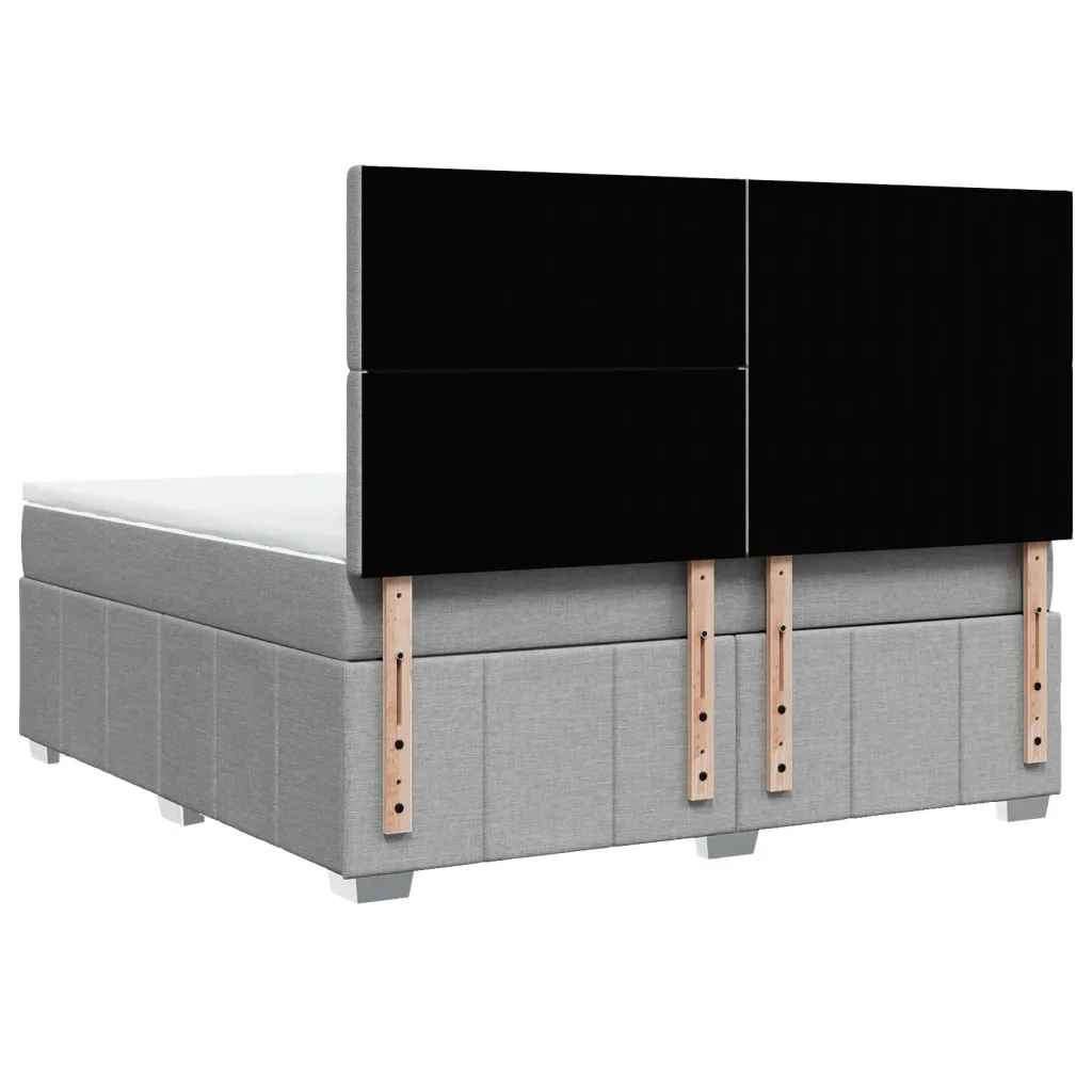 Giroletto a Molle con Materasso Grigio Chiaro180x200 cm Tessuto 3294061