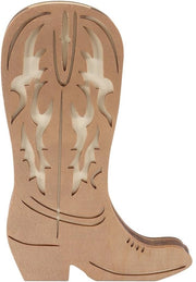 Vaso di Fiori in Legno con Stivali da Cowboy - Decorazione da Parete - Pianta da Parete - Vaso Sospeso - 30x20cm - Installazione Facile