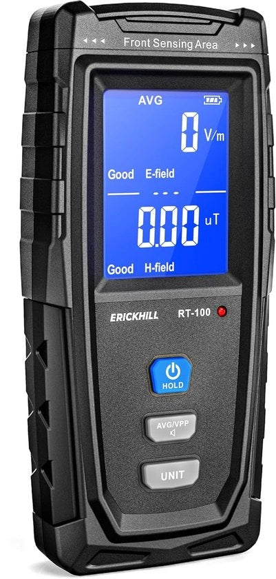 Metrologio digitale EMF per misurazioni di radiazioni elettromagnetiche - Detezione portatile ricaricabile per uso domestico, ufficio e outdoor