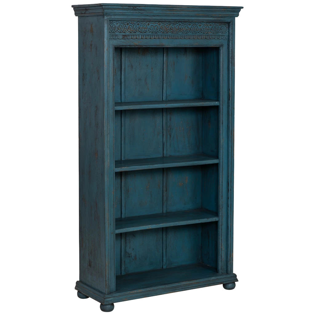 Libreria in legno blu 100x40x180h cm
