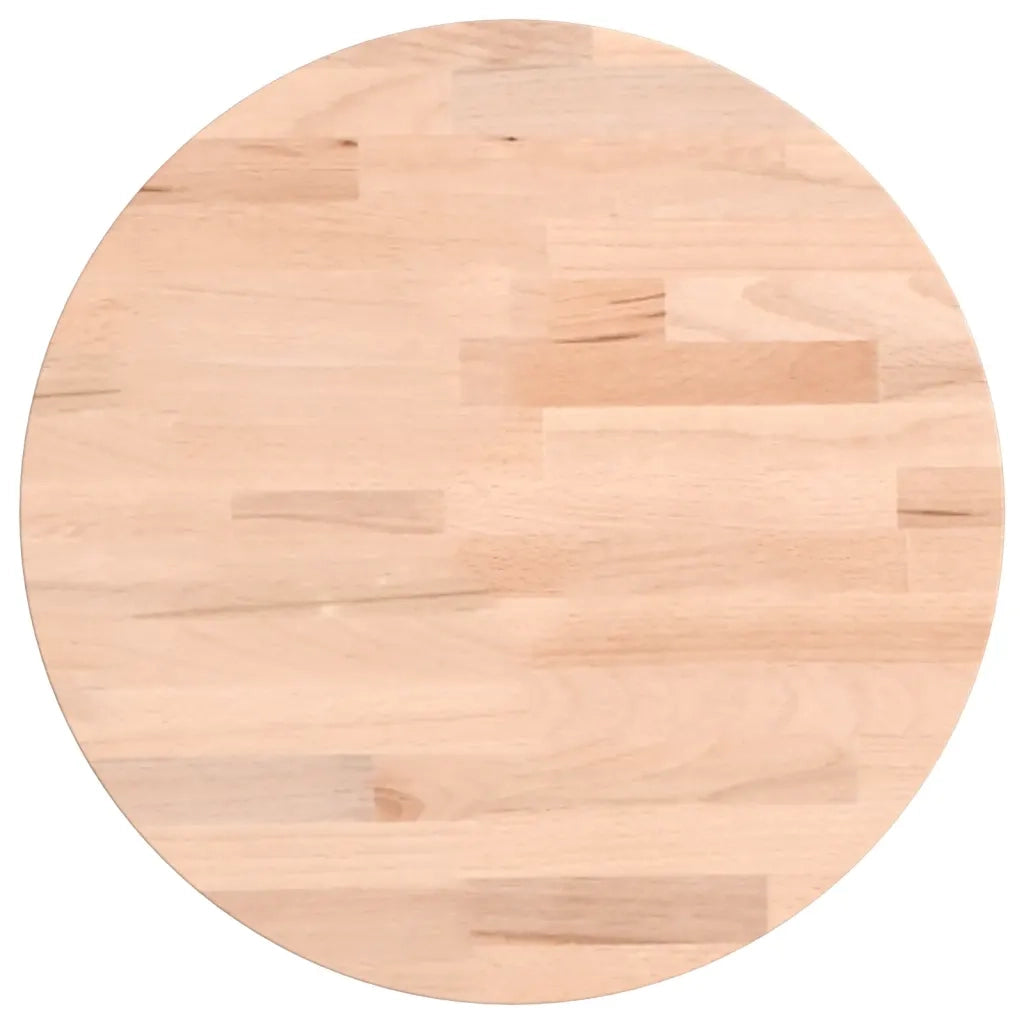 Piano per Tavolo Ø30x4 cm Rotondo in Legno Massello di Faggio 355920
