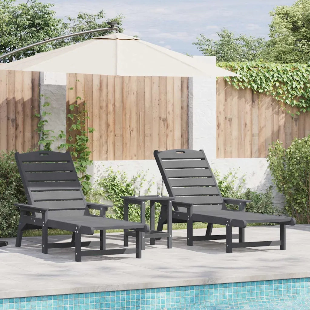 Lettino da sole 2 pcs Grigio chiaro 195,5 x 53 x 98,5 cm 3335853
