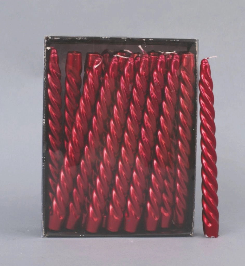 Candela torciglione 2x24h rossa