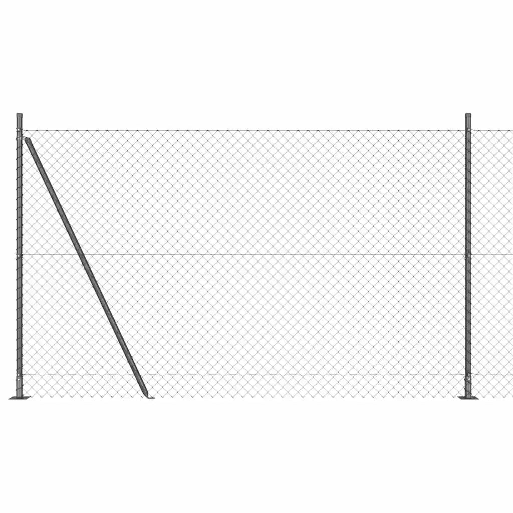 Palo della recinzione | Pannello per recinzione Grigio 10 x 1,4 m (rete 40 x 40 mm)