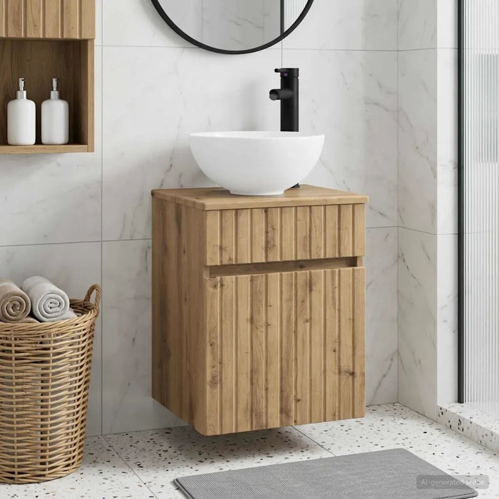 Mobile lavabo da parete Rovere Artigianale 39 x 35 x 63 cm 890551