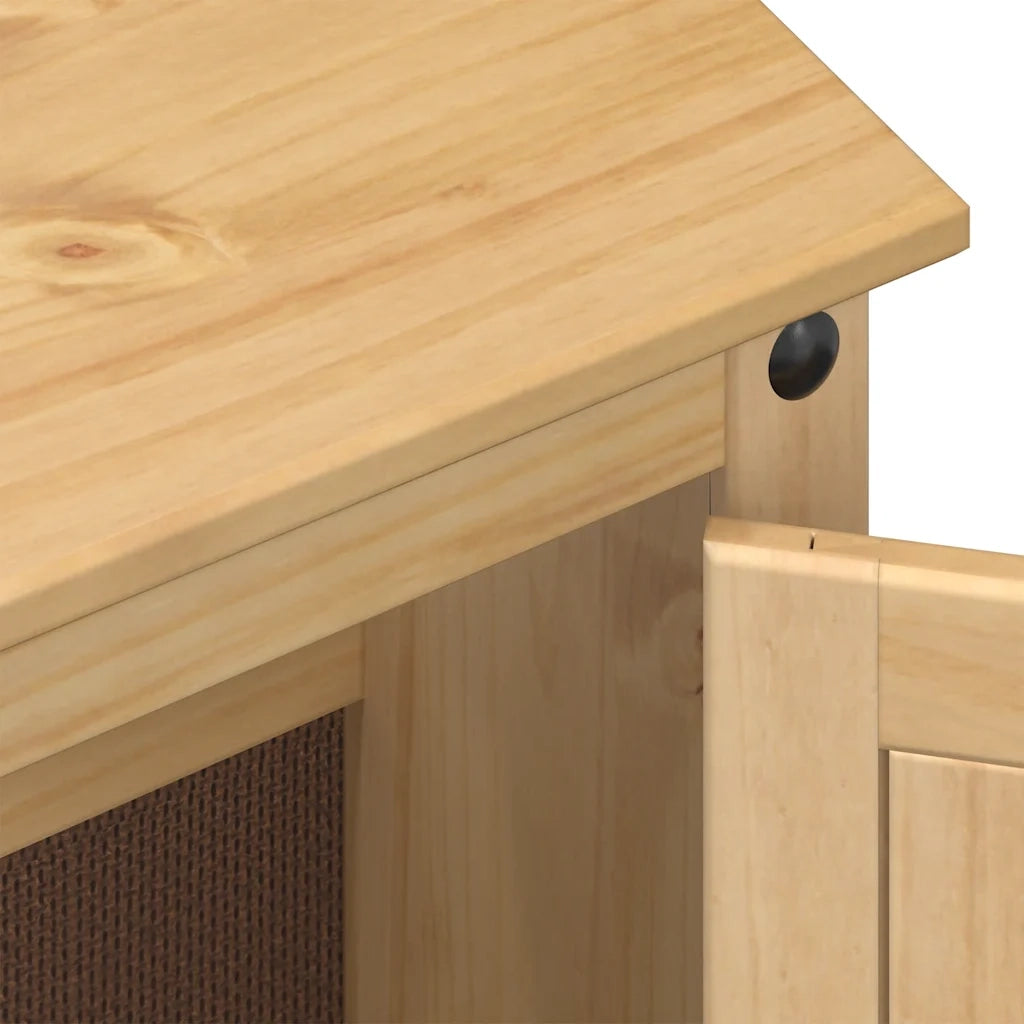 Set Mobili da Bagno 2 pz Corona in Legno Massello di Pino 3334637