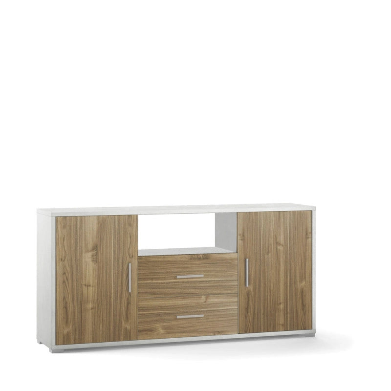 Mobile 2 Ante 2 Cassetti Kit Ossido Bianco cm 174x41x84h - Sarmog