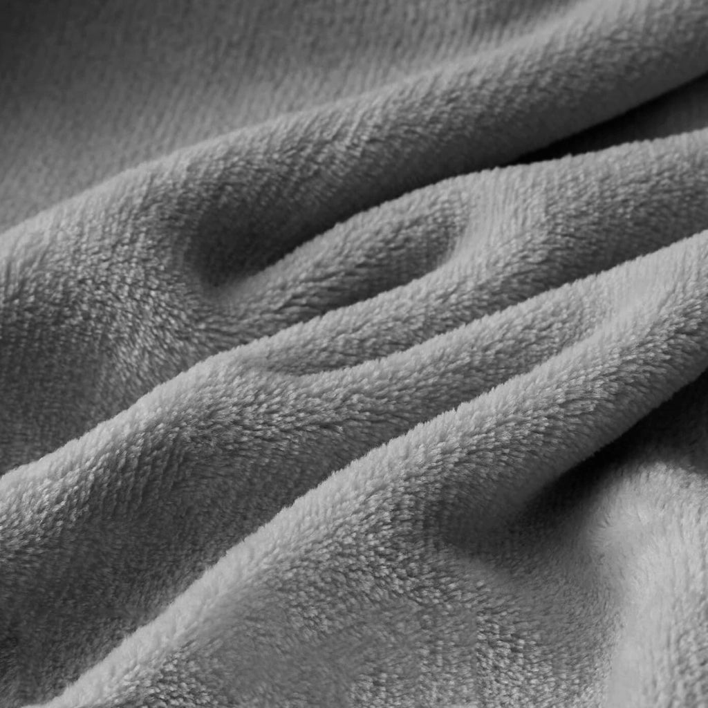 Coperta Plaid 130x160 cm Morbida Vellutata Pile Caldo Soffice Avvolgente Divano Letto Poltrona Grigio