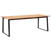 Set da Pranzo da Giardino 9 pz Nero in Polyrattan e Acacia 46008