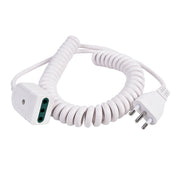 PROLUNGA ELETTRICA ESTENDIBILE BIANCA 3 METRI CON SPINA BIPASSO 10A 2P+T - DESIGN COMPATTO E FLESSIBILE IDEALE PER USO IN CASA UFFICIO O POSTAZIONI DI LAVORO