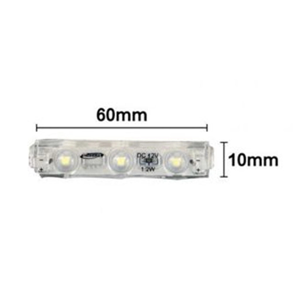 Trade Shop - 20 Moduli Led Smd 2835 3 Led 1,2w Striscia Illuminazione Insegne Vari Toni Luce Abt-2835 - -rosso      -