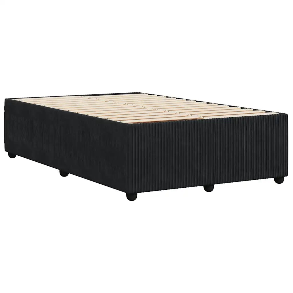 Giroletto senza Materasso Nero 120x190 cm Velluto