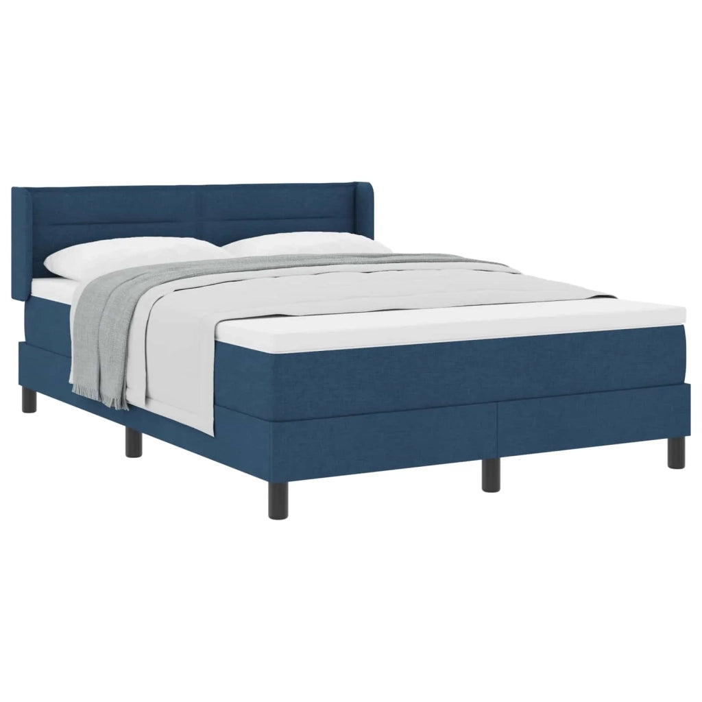 Letto a molle con testiera Blu 200 x 140 cm Tessuto 3341047
