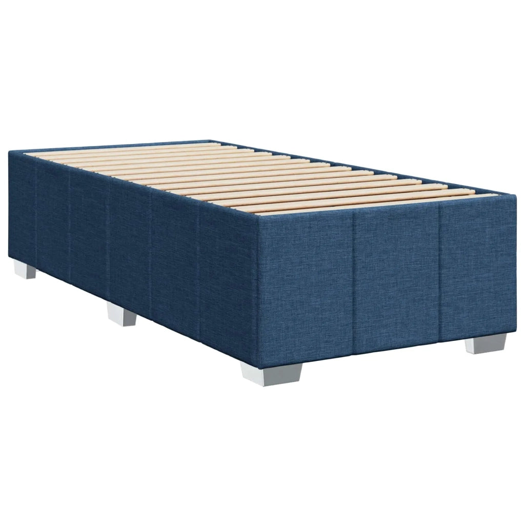 Letto Box Spring LED con Materasso Blu 90 x 200 cm Tessuto 3455513