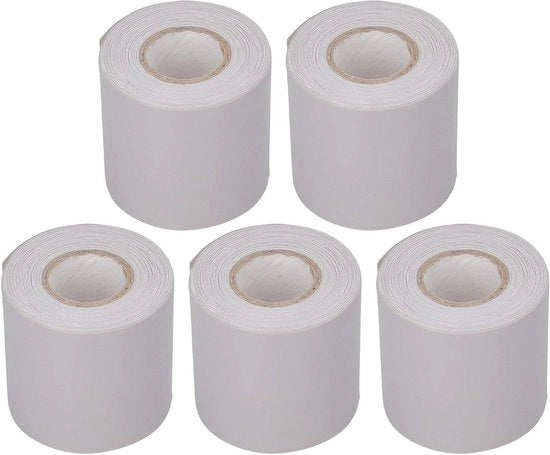 Tubo di condizionamento d'aria - 5 pezzi, nastro di protezione per tubi in PVC, resistente all'olio, confezione protettiva, larghezza 6 cm, nastro non adesivo per tubi, set di tubi HVAC, avvolgimento PVC per tubi, colore grigio