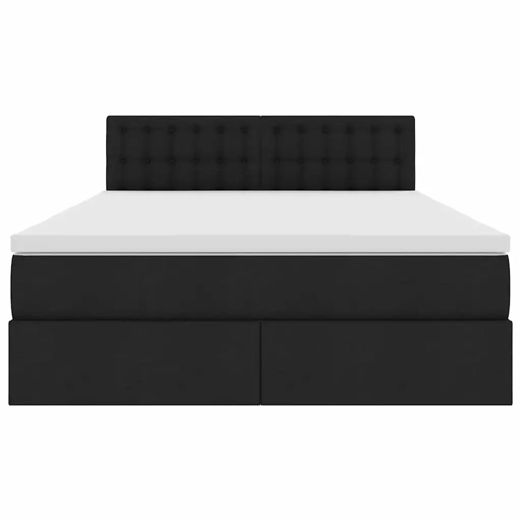 Letto con contenitore e materasso Nero 140 x 190 cm 3370634