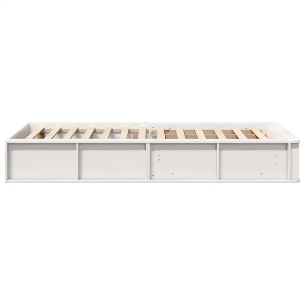 Letto singolo | Letto per adulti | Struttura del letto Bianco 100 x 200 cm Pino massello