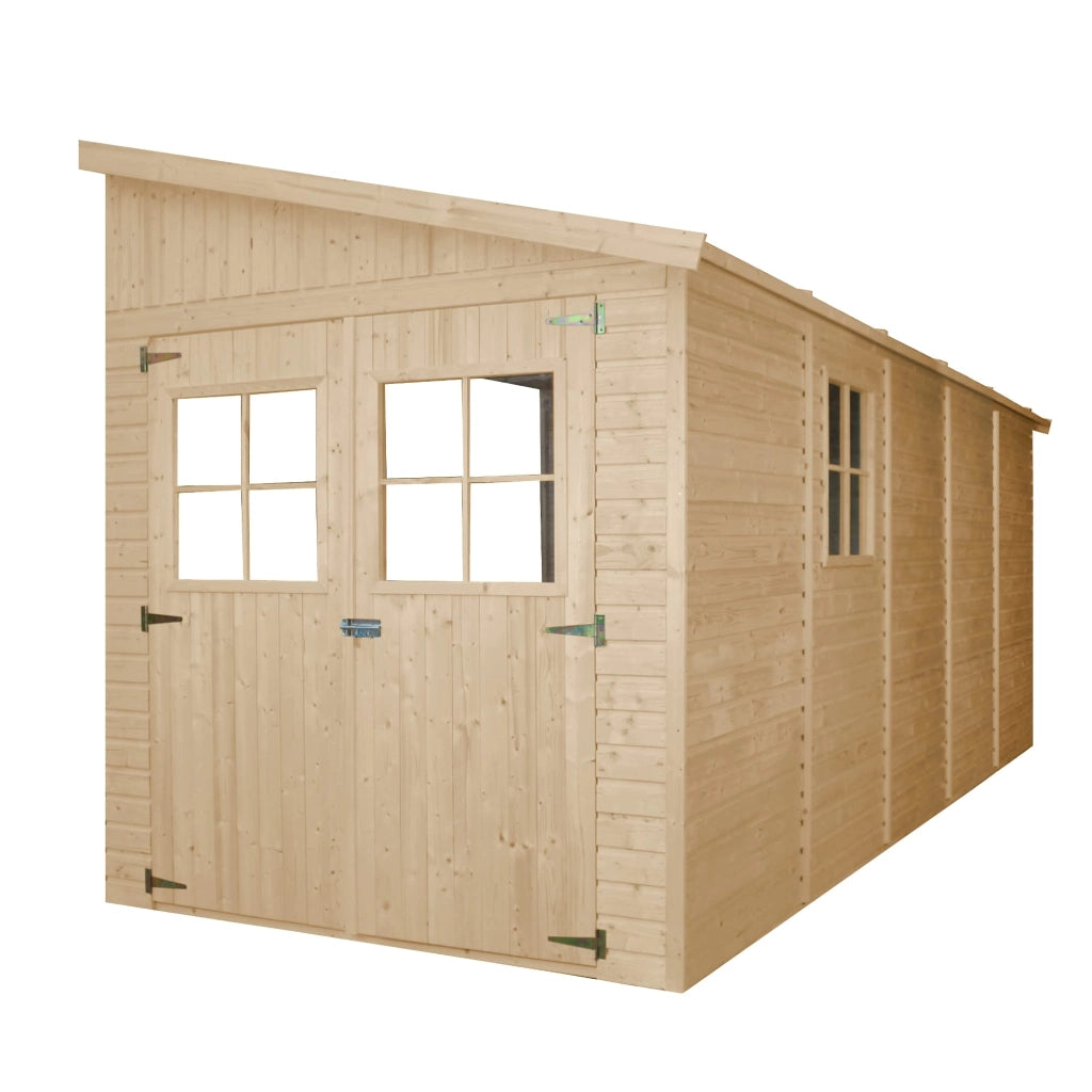 Casa da giardino in legno (senza parete laterale) - 9,91 m?² - TIMBELA M341+M341G