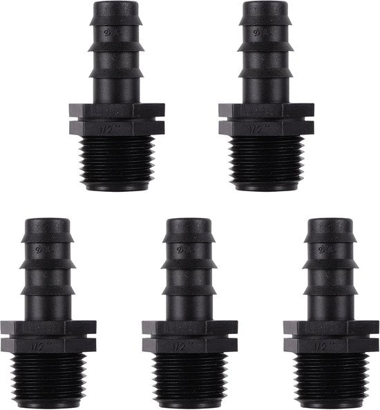Connessione irrigazione a 5 gusci, connettore per tubo da giardino per sistema irriguo 16 mm (DN16 a connettore 1/2 pollice)