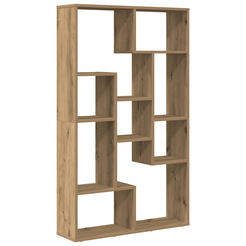 Libreria-Scaffale per Libri-Mobile di Stoccaggio Rovere Artigianale 72x20x120 cm in Truciolato