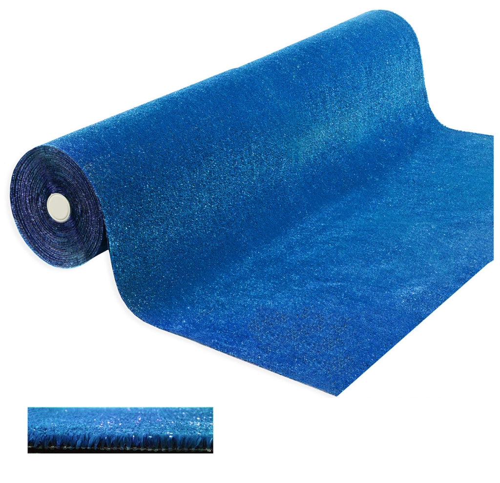 Erba Sintetica Blu 2x15 Mt 7mm Decorativa Casa Negozio Giardino Prato Manto Erboso