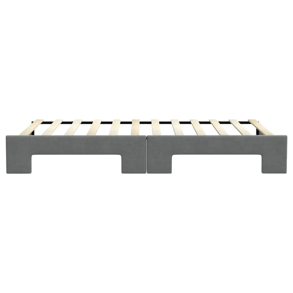 Divano letto | Sof¨¤ letto | Letto singolo Estraibile Grigio Scuro 100x200 Tessuto