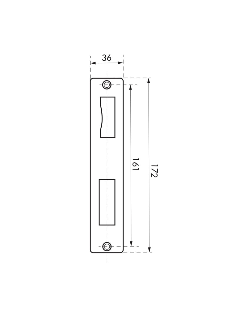 Incontro in acciaio inox satinato 40 x 172 mm – THIRARD